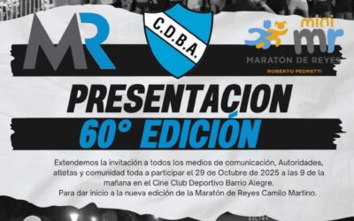 Atletismo: En la mañana de este miércoles 29 el club Barrio Alegre presentará la 60 edicion de la Maratón de Reyes 2026