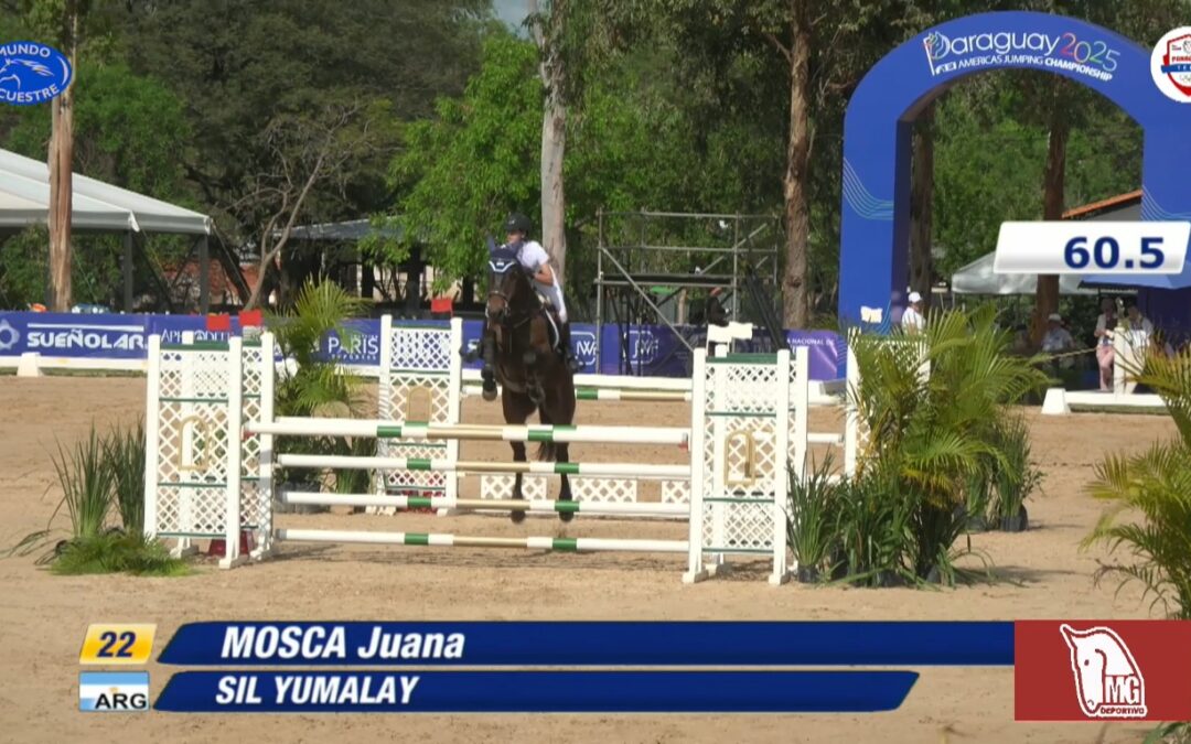 Juana Mosca en la final del Sudamericano de Equitación