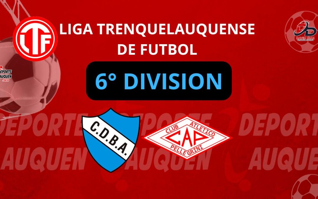 Liga Trenquelauquense 6° División: Barrio Alegre ganó y alcanzó en la punta al expreso