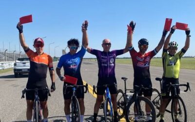 Ciclismo: En la continuidad del certamen provincial de ruta en La Pampa, este viernes podios trenquelauquenses. Javier Lobosco gano la categoría Master B