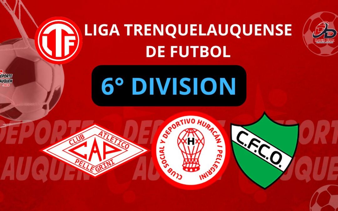Liga Trenquelauquense 6° División: finalizó el Clausura con victorias de Argentino y Atl. Pellegrini. El campeón del año se define entre Huracán, Ferro y «el expreso»