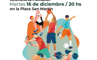 LA 37º FIESTA ANUAL DEL DEPORTE SE REALIZARÁ EL PRÓXIMO MARTES (16) FRENTE AL MUNICIPIO: ESTÁN LOS NOMINADOS EN LAS DISTINTAS DISCIPLINAS