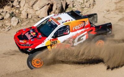 Dakar 2026: El norteamericano Seth Quintero, doble de cine, gano la segunda etapa en autos con una Toyota