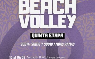 Calendario del Beach Voley provincial, Trenque Lauquen sera sede de la 5ta fecha del 13 al 15 de febrero