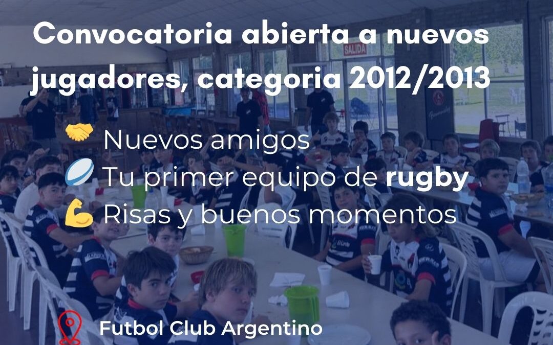 Rugby – Argentino abre convocatoria para categorías 2012-2013