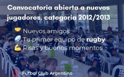 Rugby – Argentino abre convocatoria para categorías 2012-2013