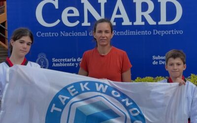 Taekwondo: Estefanía Aranda López y Tomás Marquez, participaron de una concentración en el Cenard