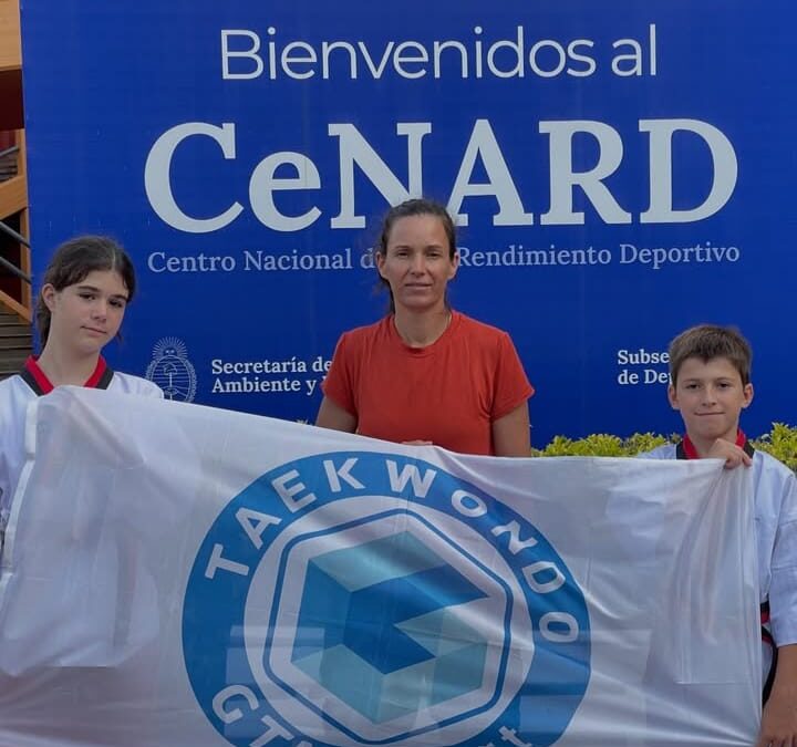 Taekwondo: Estefanía Aranda López y Tomás Marquez, participaron de una concentración en el Cenard