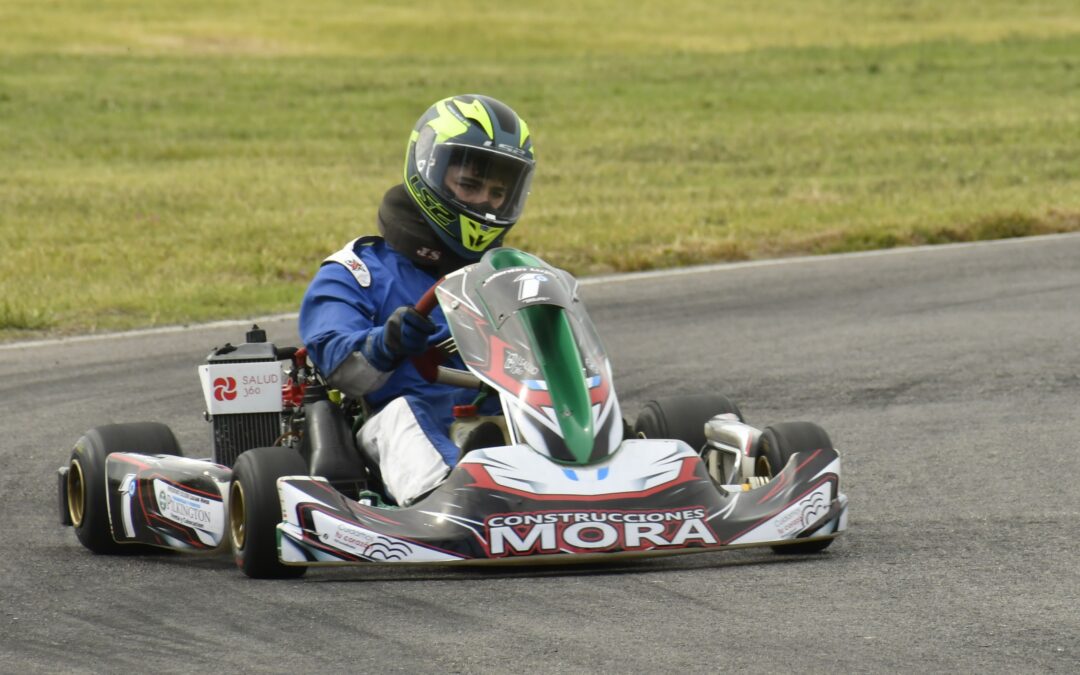 Karting del Oeste: Valentín Luján, Laurano Gruat, Roberto Berterreix, Bautista Osterteg y Mateo Alvarez, ganadores primera carrera de la segunda fecha del Apertura