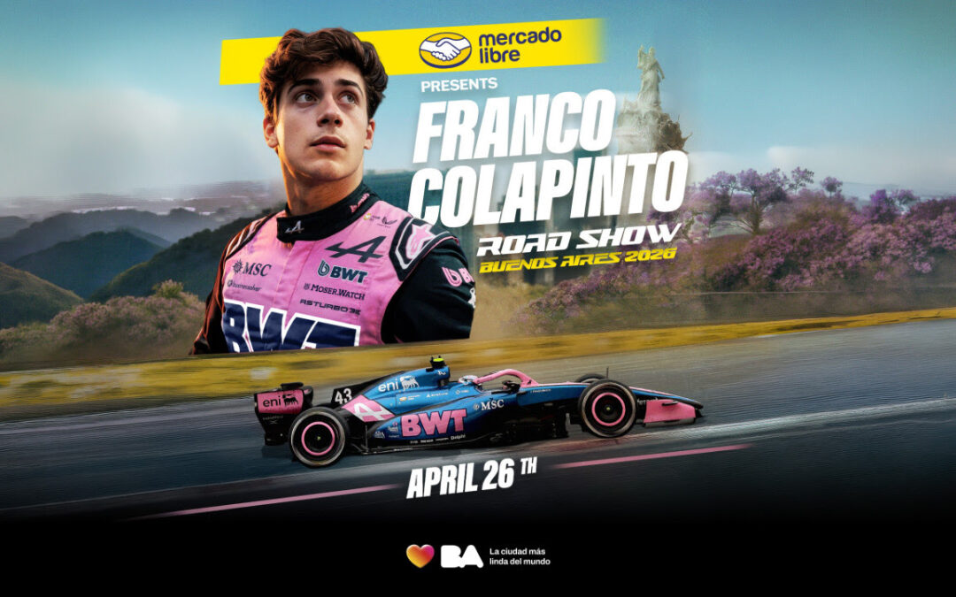 Franco Colapinto y el BWT Alpine traerán a Buenos Aires la Fórmula Uno en un Roat Show histórico