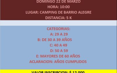 CARRERA DE LA MUJER EL 22 DE MARZO