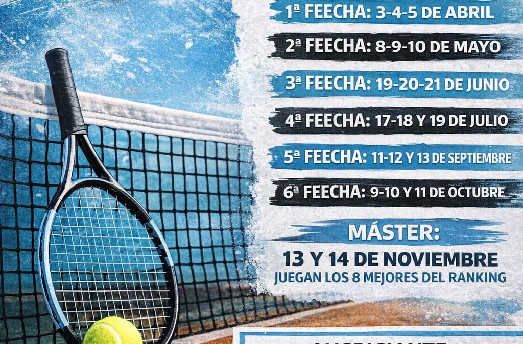 Tenis: Arranca el Ranking Lauquen 2026