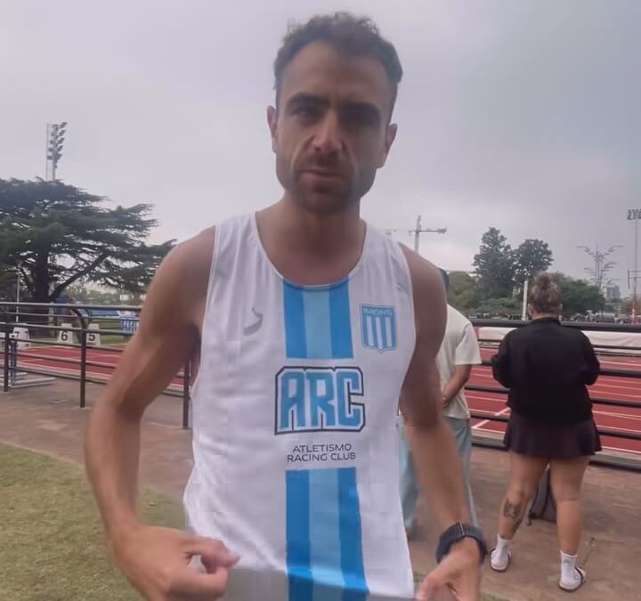 Atletismo: Manuel  Amicone, representando al club Racing, debutó en los 3 mil metros en el Cenard y finalizó noveno
