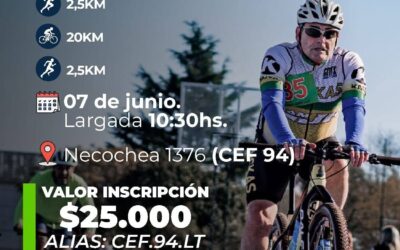 La segunda fecha del campeonato bonaerense de Duatlón será este domingo 14 de junio en Los Toldos