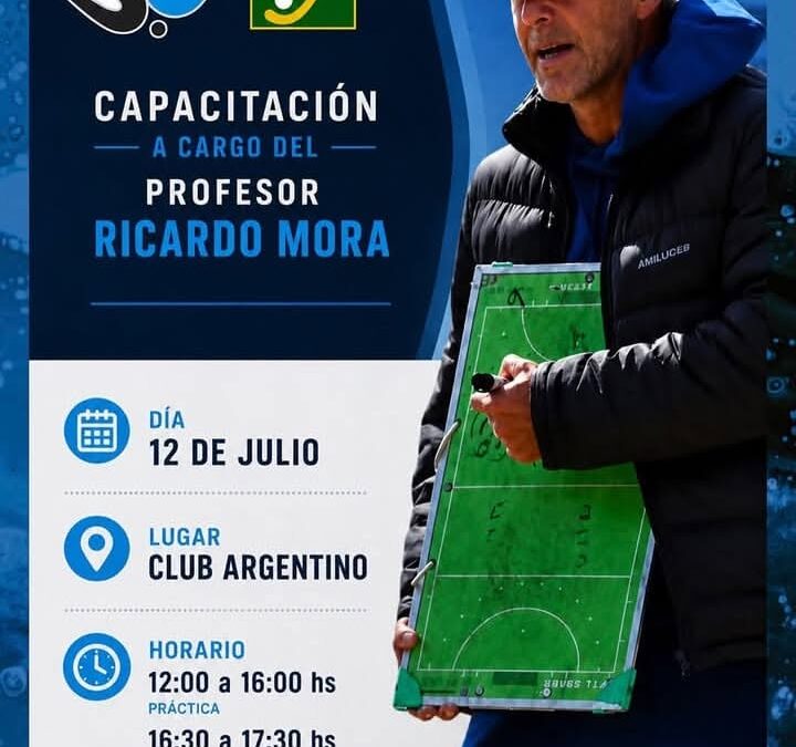 HOCKEY: Este domingo en Argentino, nueva concentración de los seleccionados y capacitación a cargo de Ricardo Mora