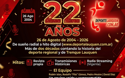 22 años de Deportelauquen: Más de dos décadas contando la historia del deporte regional