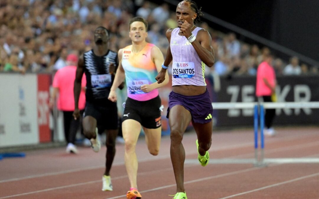 Atletismo: El brasileño Alinson dos Santos batió el récord mundial de los 400 metros con vallas