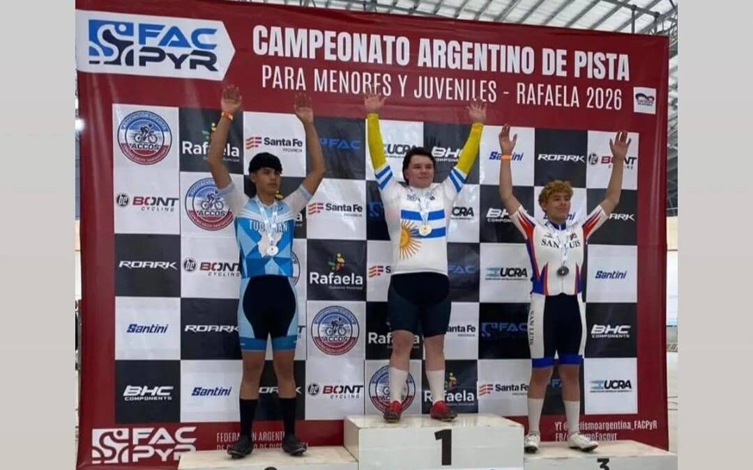 Ciclismo: Fermin Paladino se consagró campeón argentino de menores en 250 metros con partida detenida